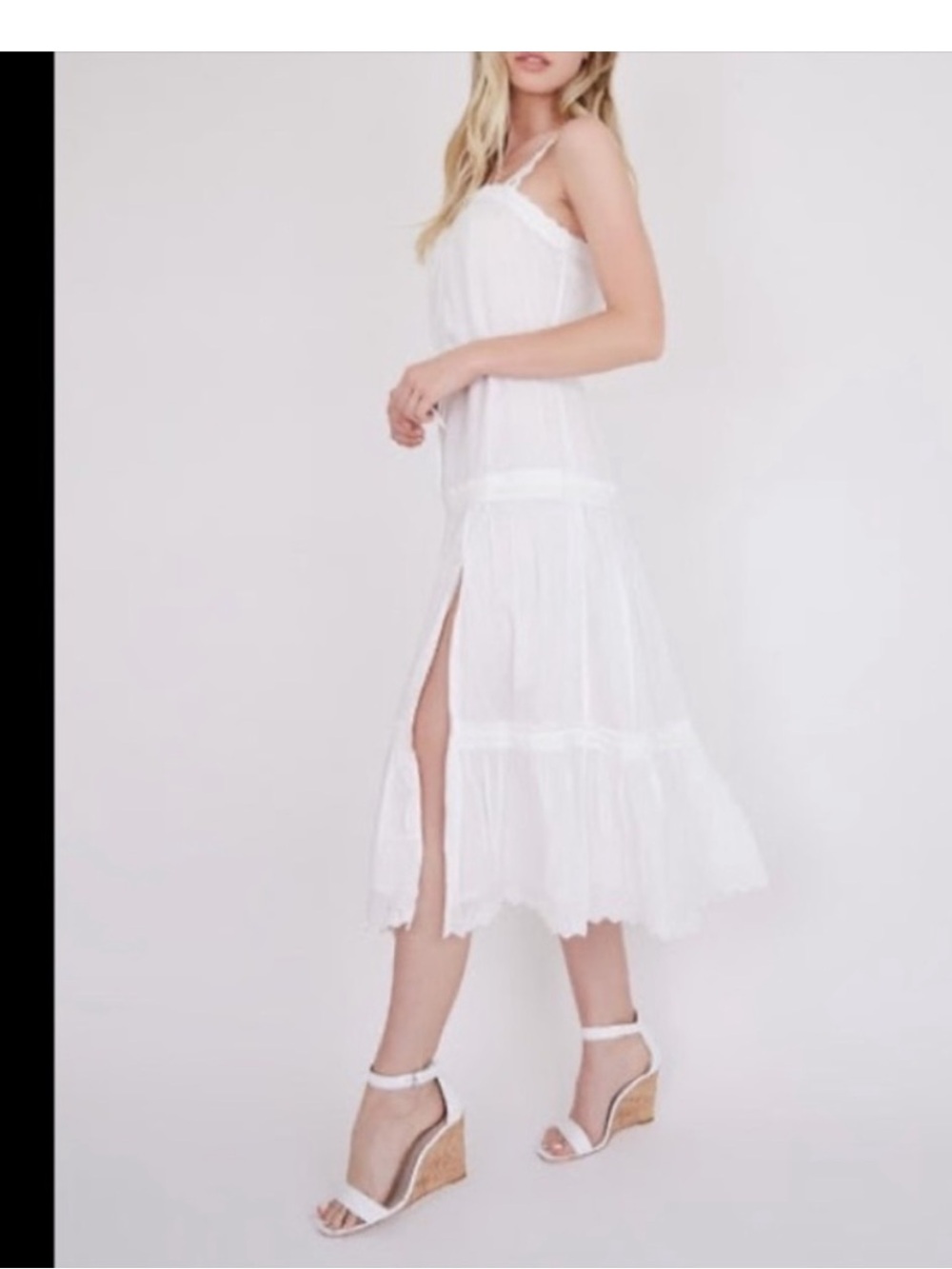 PAIGE Amity Midi Sundress in White